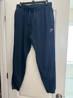 Gymshark Men's Dark Navy Drawstring Joggers